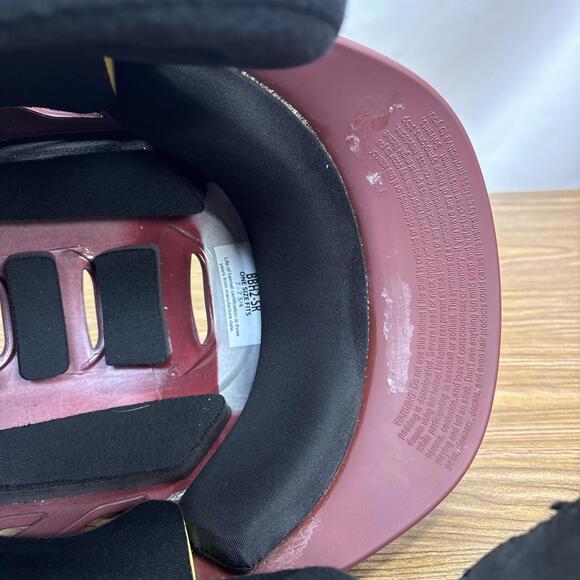 Boombah Batting Helmet Sleek Black Maroon Sr Senior Adult Size 7-7 3/4 - Picture 13 of 13